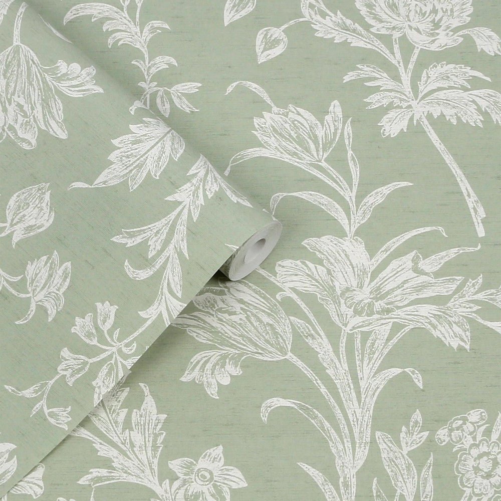 Lloyd Wallpaper - Sage Green - Laura Ashley - 130116Wallpaper199