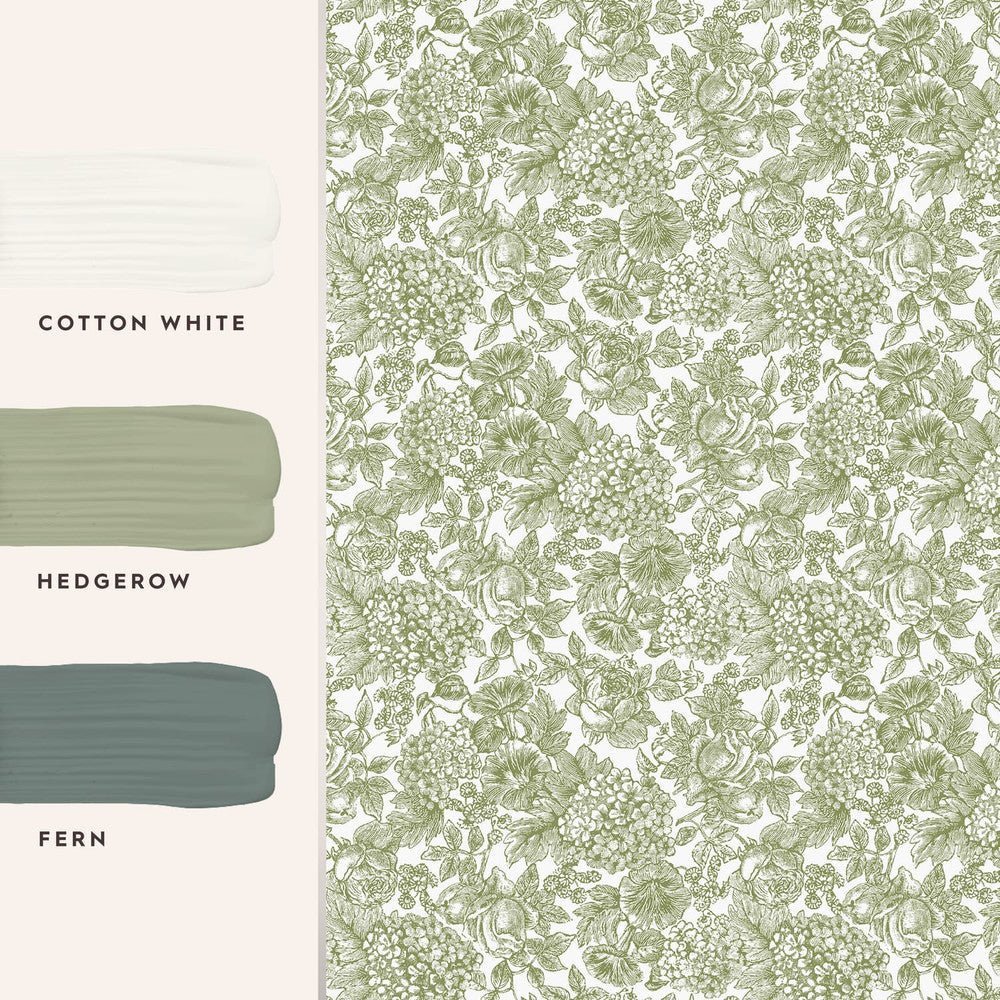 Louise Wallpaper - Moss Green - Laura Ashley - 121080Wallpaper199