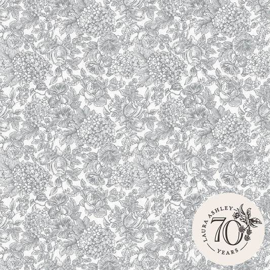Louise Wallpaper - Slate Grey - Laura Ashley - 119859Wallpaper199