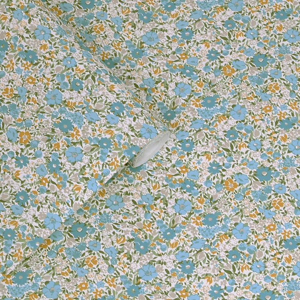 Loveston Wallpaper - Newport Blue - Laura Ashley - 121075Wallpaper199