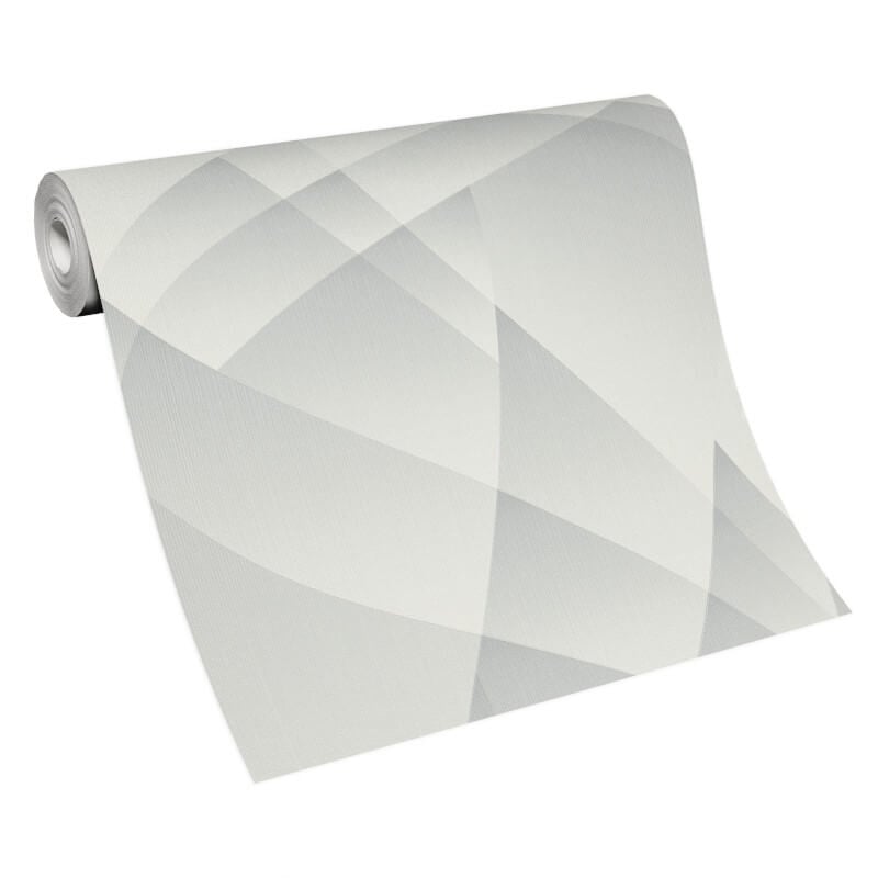 Lumina Geometric Metallic Wallpaper - Light Grey - Erismann - 10374 - 31Wallpaper199