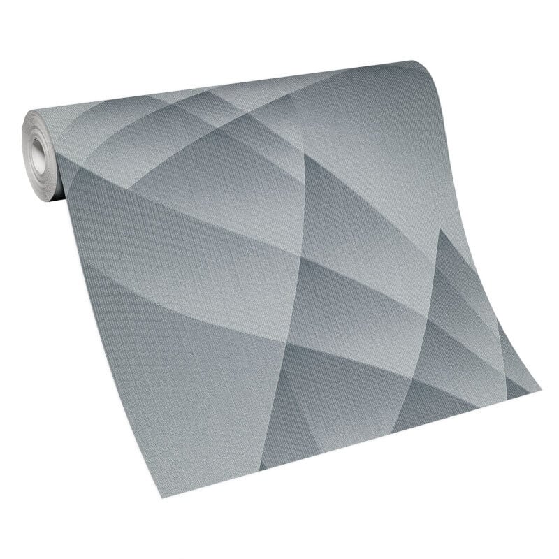 Lumina Geometric Metallic Wallpaper - Silver - Erismann - 10374 - 29Wallpaper199