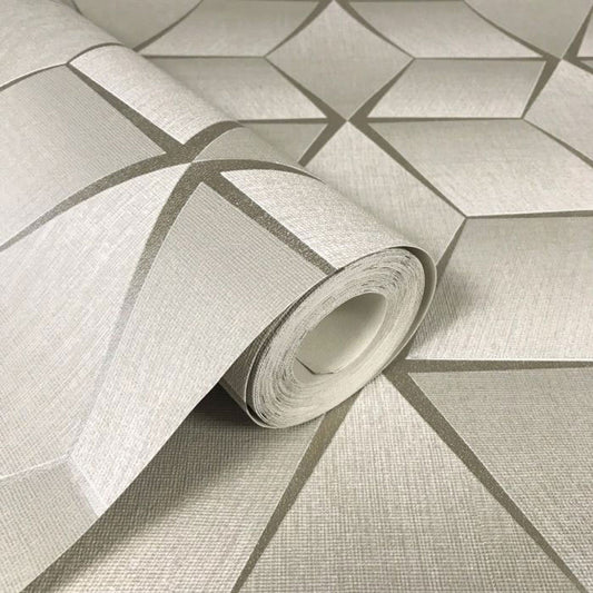 Luxor Geo Wallpaper - Taupe - Rasch - 310603Wallpaper199