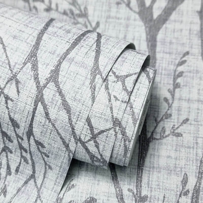 Lynford Trees Wallpaper - Blue - Crown - M1877Wallpaper199