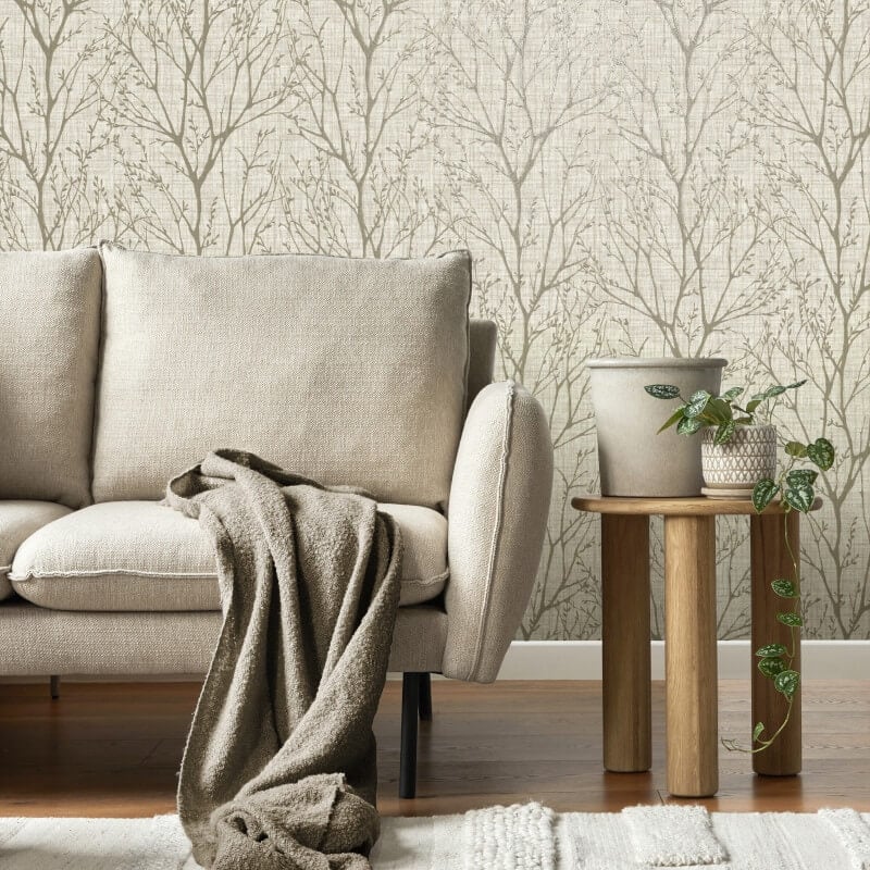 Lynford Trees Wallpaper - Natural - Crown - M1875Wallpaper199