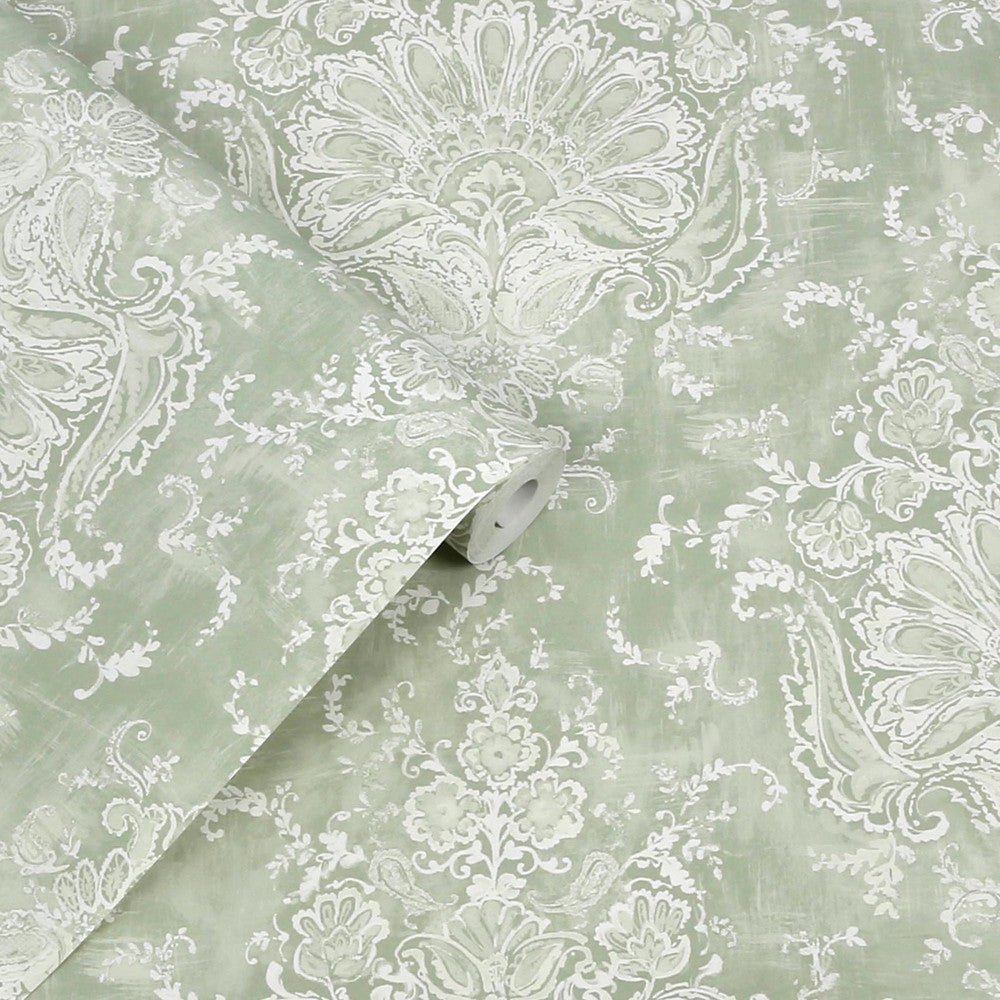 Maddox Wallpaper - Sage - Laura Ashley - 130105Wallpaper199