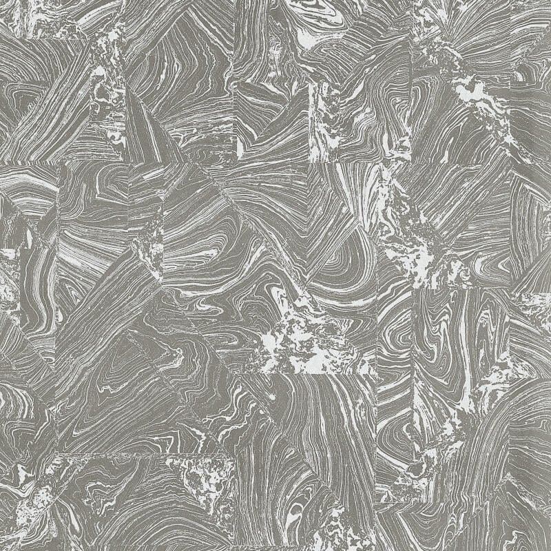 Madoc Marble Abstract Metallic Wallpaper - Grey - Erismann - 10358 - 15Wallpaper199