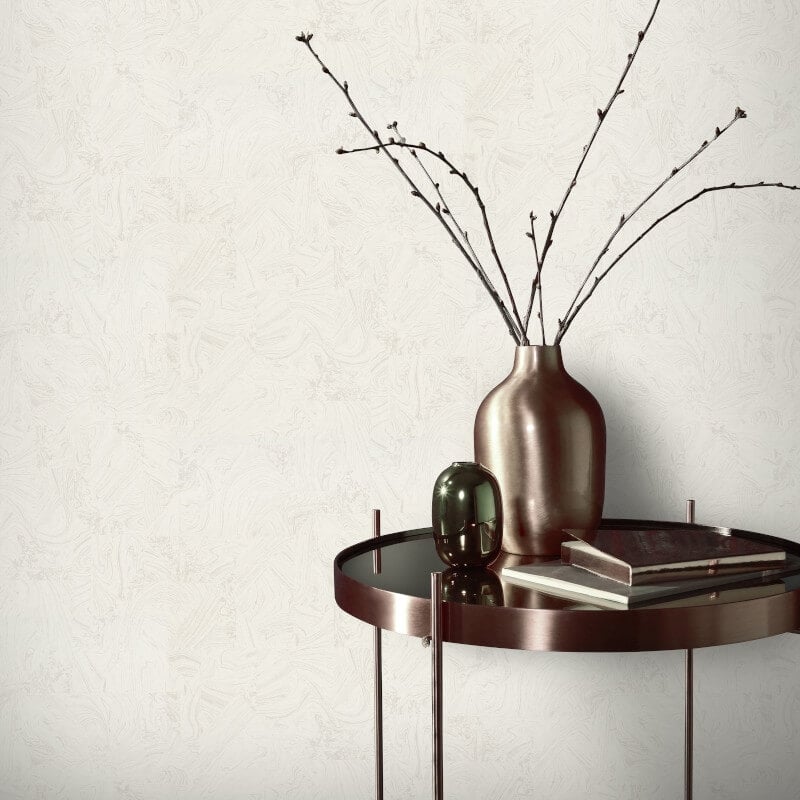 Madoc Marble Abstract Metallic Wallpaper - White - Erismann - 10358 - 01Wallpaper199