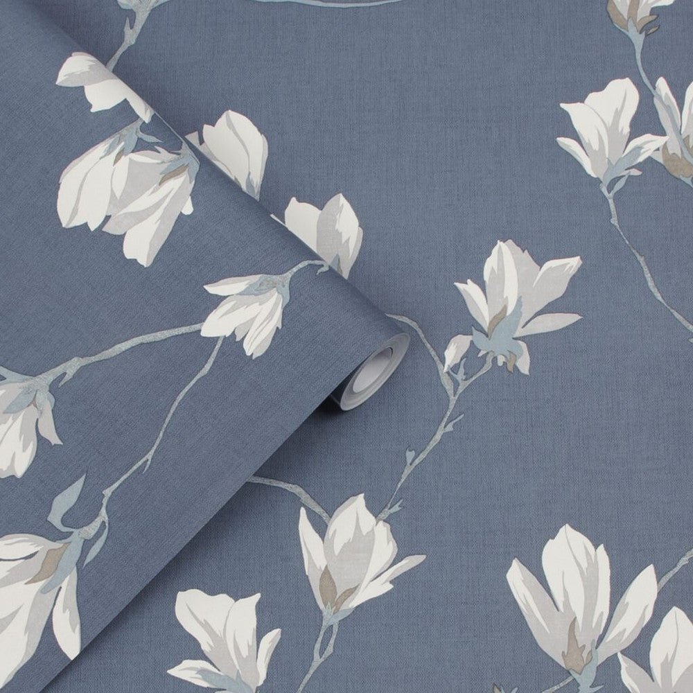 Magnolia Grove Wallpaper - Dusky Seaspray - Laura Ashley - 113355Wallpaper199