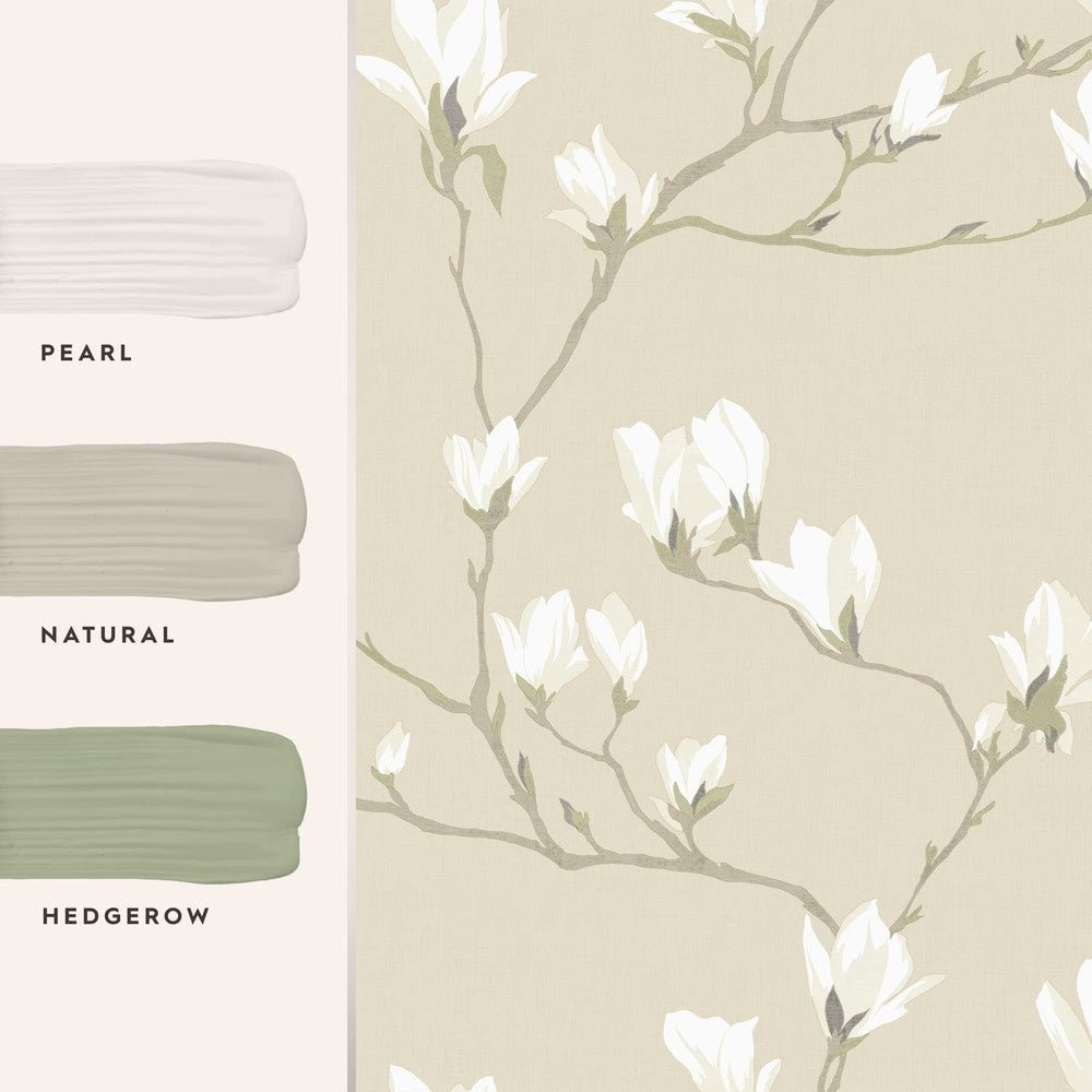Magnolia Grove Wallpaper - Natural - Laura Ashley - 113353Wallpaper199