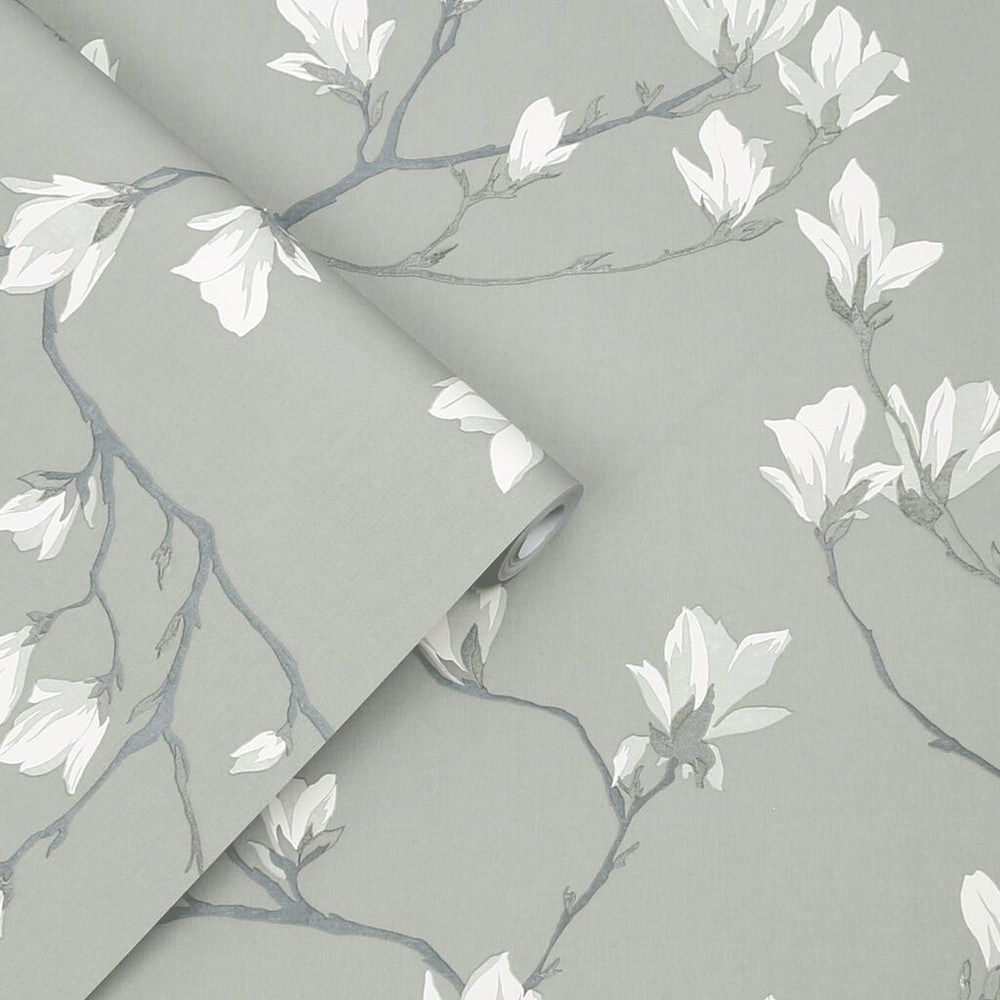 Magnolia Grove Wallpaper - Slate - Laura Ashley - 113354Wallpaper199