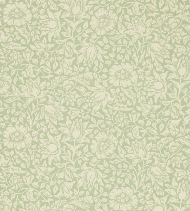 Mallow Wallpaper - Apple Green - 216678 - Morris & CoWallpaper199