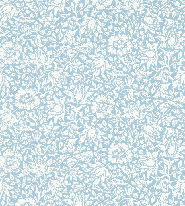 Mallow Wallpaper - Powder Blue - 217071 - Morris & CoWallpaper199