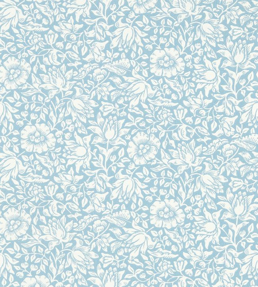 Mallow Wallpaper - Powder Blue - 217071 - Morris & CoWallpaper199