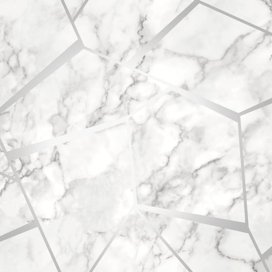 Marblesque Fractal Metallic Wallpaper - Silver - Fine Décor - FD42263Wallpaper199