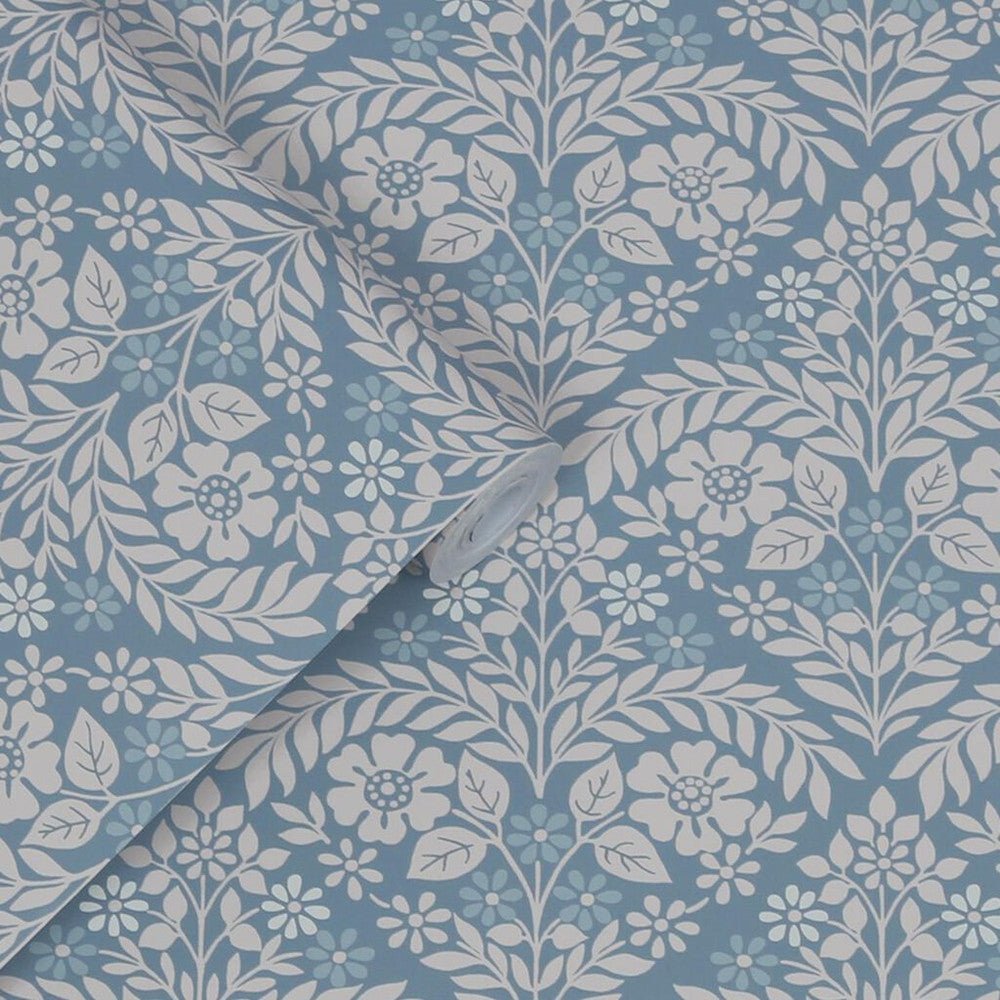 Margam Wallpaper - Newport Blue - Laura Ashley - 118489Wallpaper199