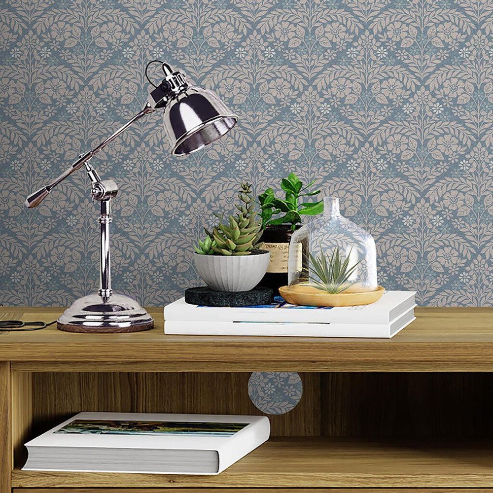 Margam Wallpaper - Newport Blue - Laura Ashley - 118489Wallpaper199