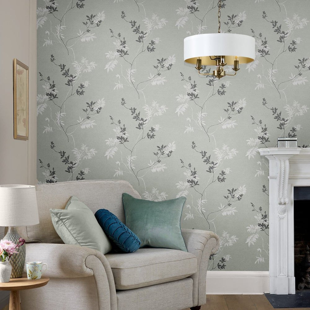 Mari Wallpaper - Mineral Green - Laura Ashley - 119840Wallpaper199