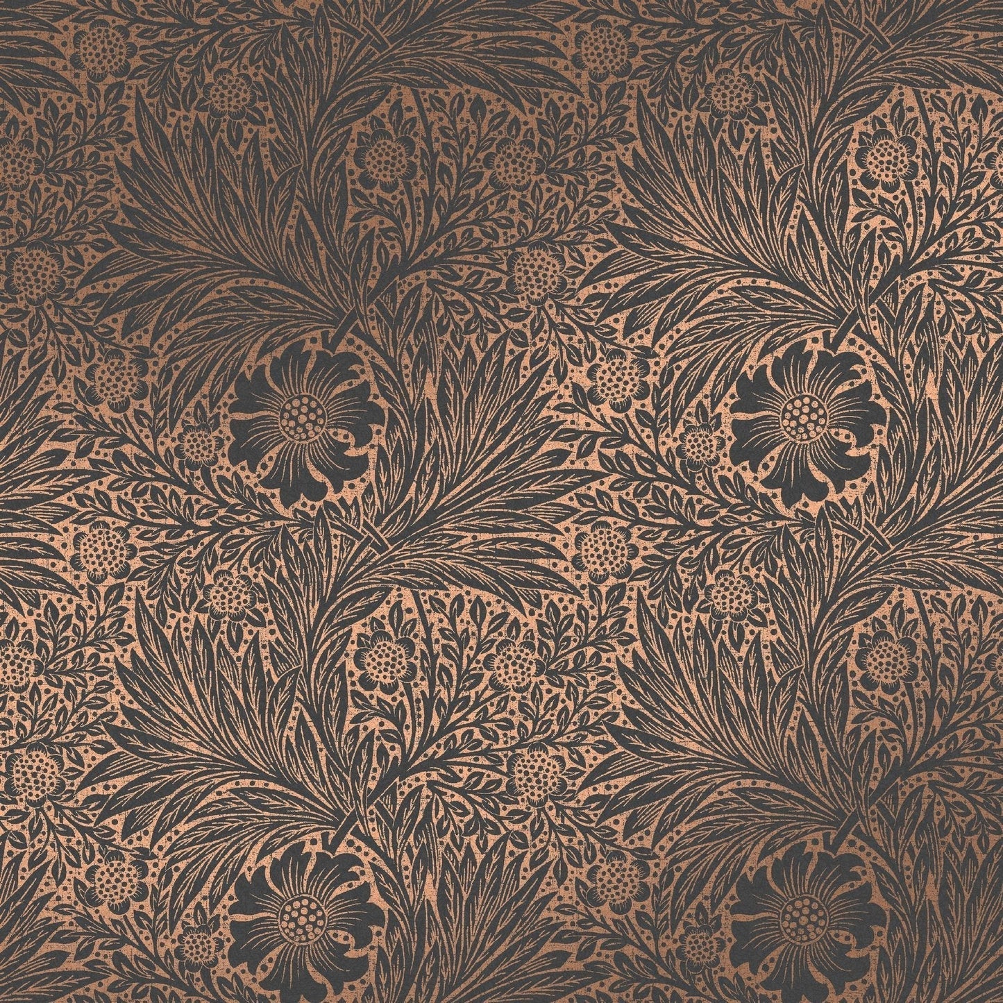 Marigold Fibrous Wallpaper - Charcoal - 124254 - William Morris AHWallpaper199