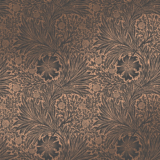 Marigold Fibrous Wallpaper - Charcoal - 124254 - William Morris AHWallpaper199
