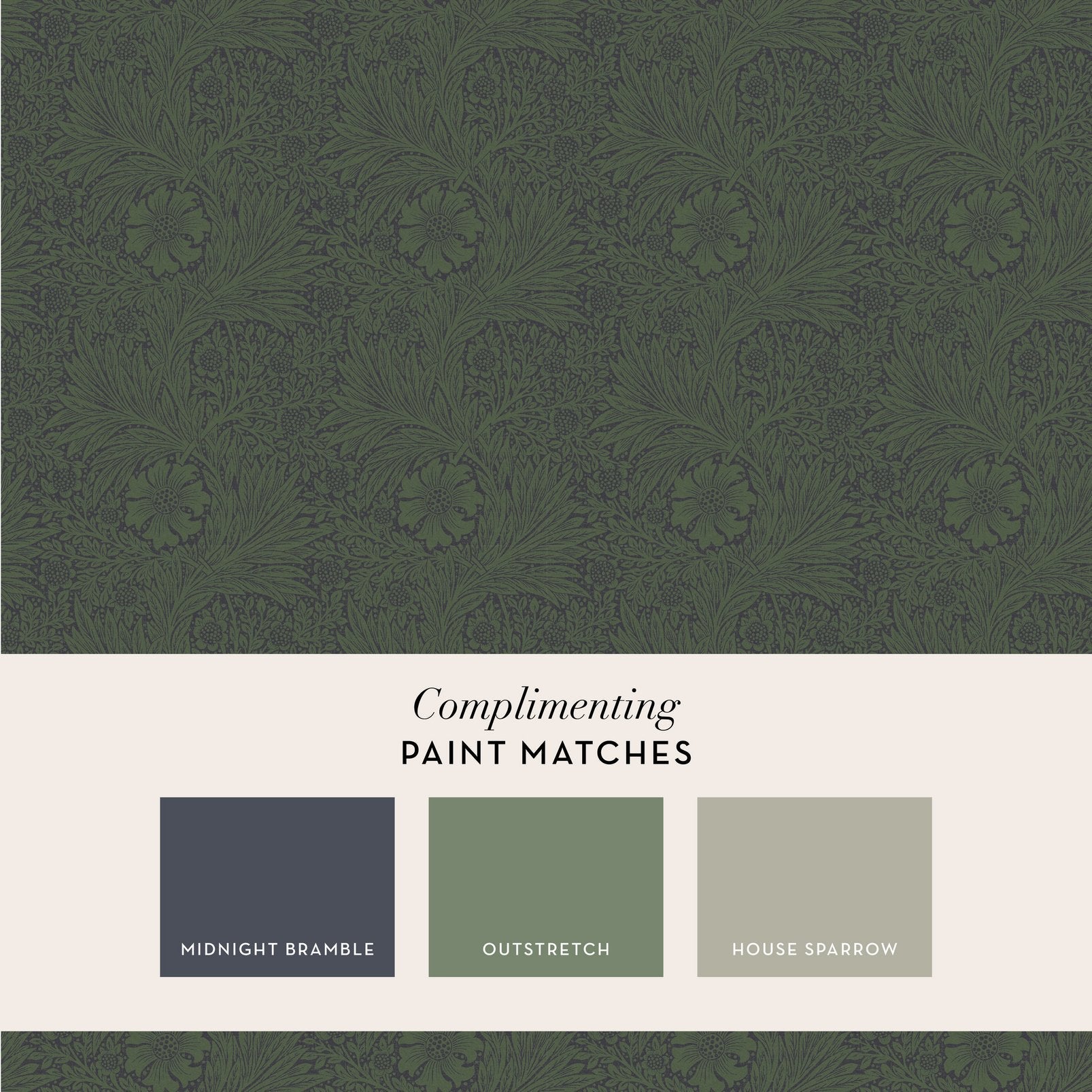 Marigold Fibrous Wallpaper - Green - 124255 - William Morris AHWallpaper199