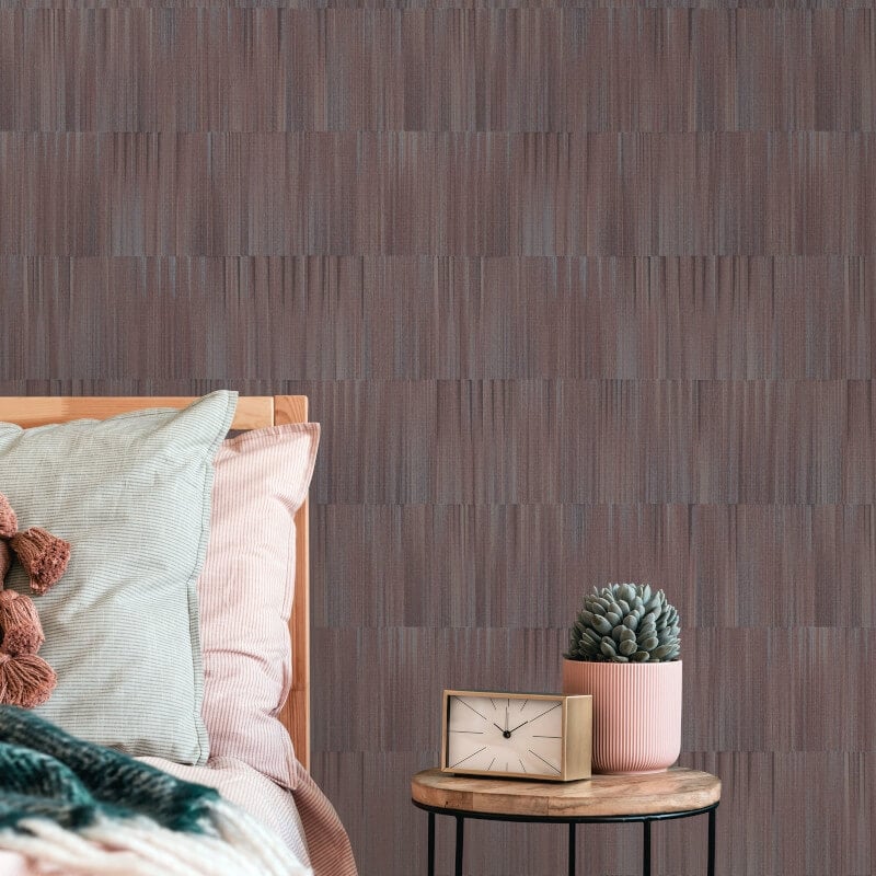 Martinique Linear Texture Wallpaper - Brown - Erismann - 10398 - 21Wallpaper199