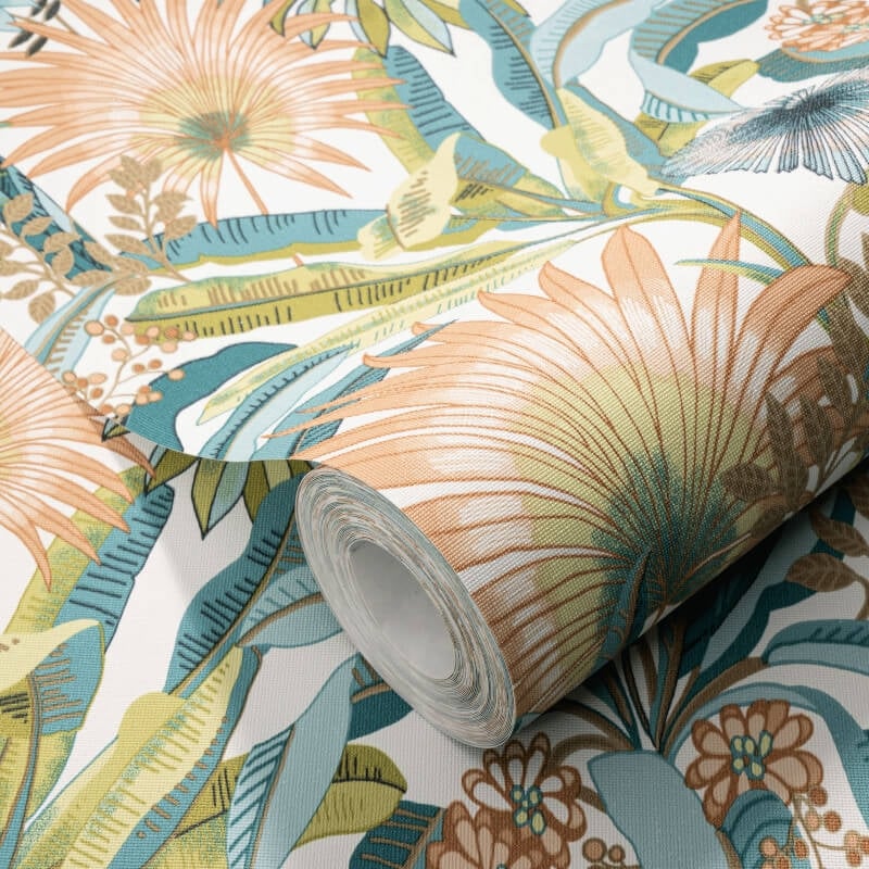 Martinique Tropical Wallpaper - White Multi - Erismann - 10390 - 18Wallpaper199