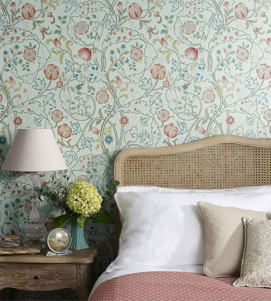 Mary Isobel Wallpaper - Pink/Ivory - 214728 - Morris & CoWallpaper199