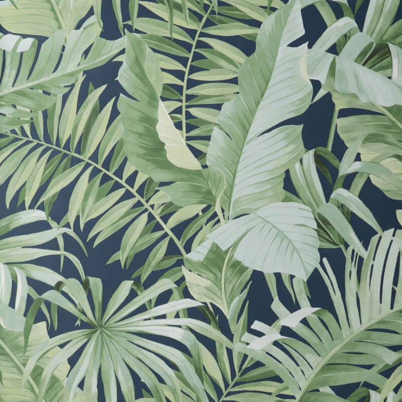 Maui Tropical Wallpaper - Navy Blue - Fine Décor - FD42851Wallpaper199
