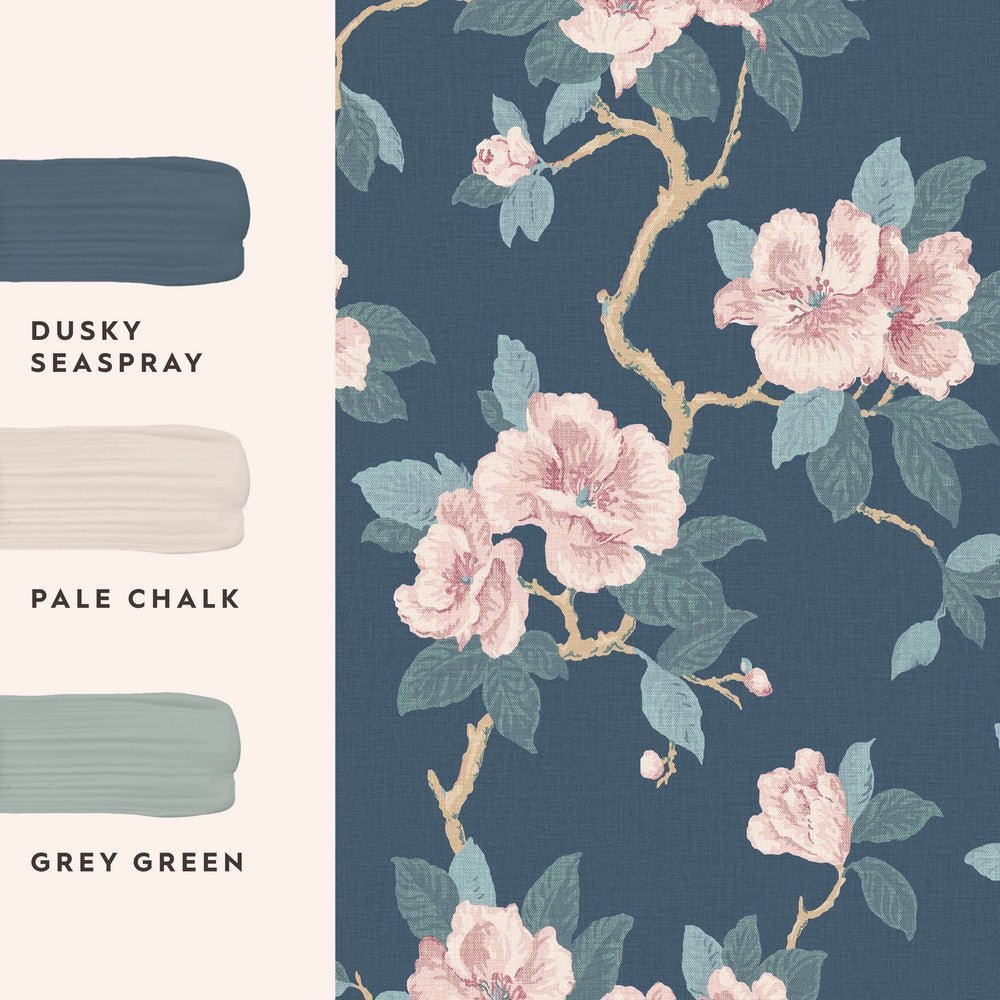 Maya Wallpaper - Dusky Seaspray - Laura Ashley - 130095Wallpaper199