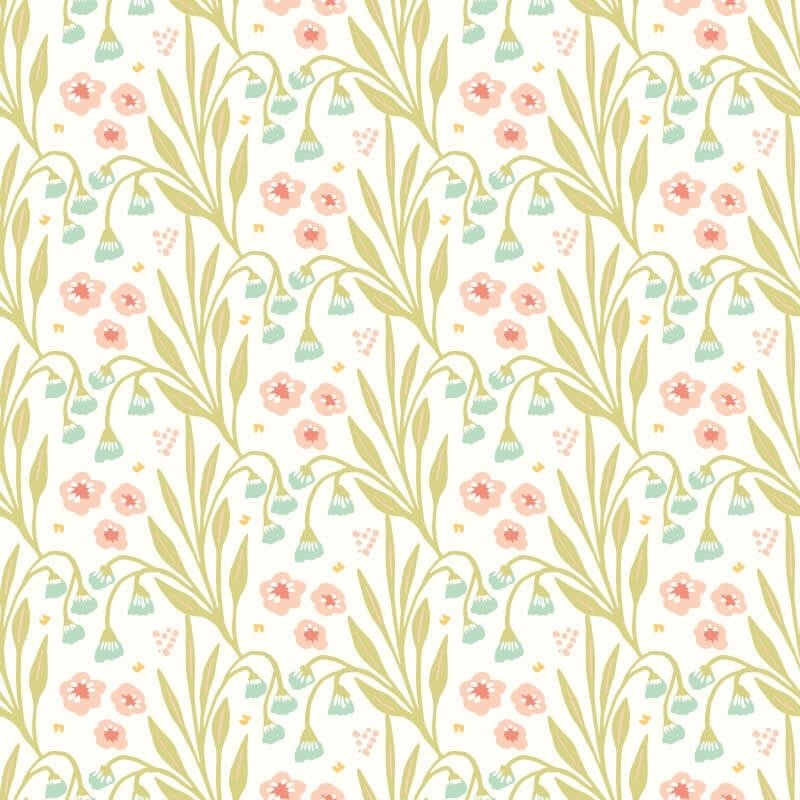 Meadow Stripe Wallpaper - Peach/Duck Egg - Hoopla Walls - HWA1211WWallpaper199