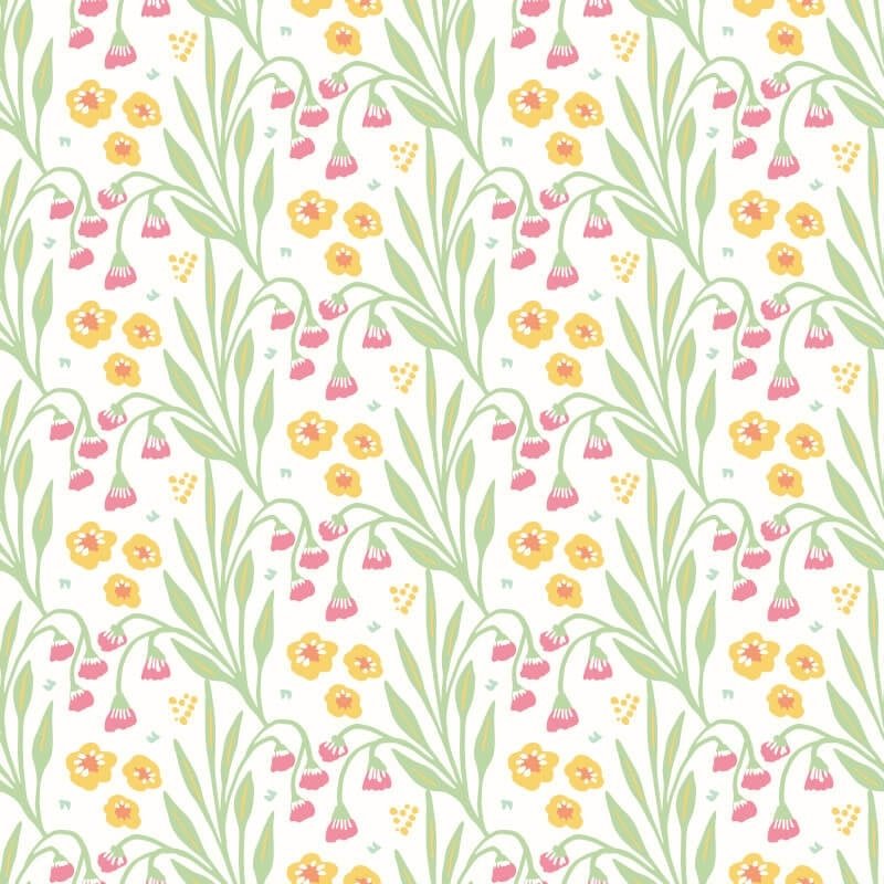 Meadow Stripe Wallpaper - Spring Bloom - Hoopla Walls - HWA1210WWallpaper199