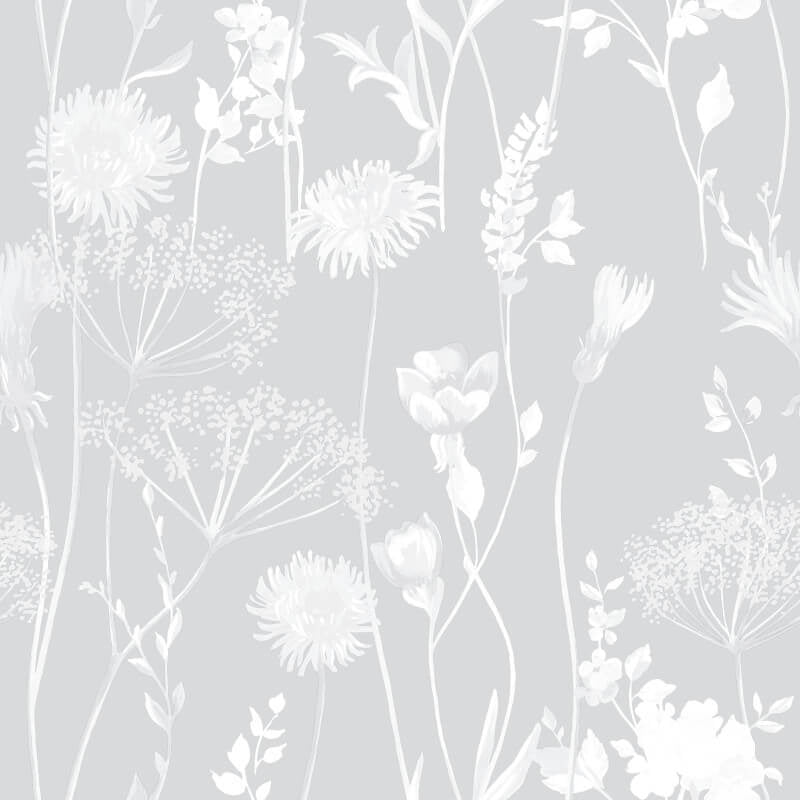 Meadowsweet Floral Wallpaper - Grey - Catherine Lansfield - 165581Wallpaper199