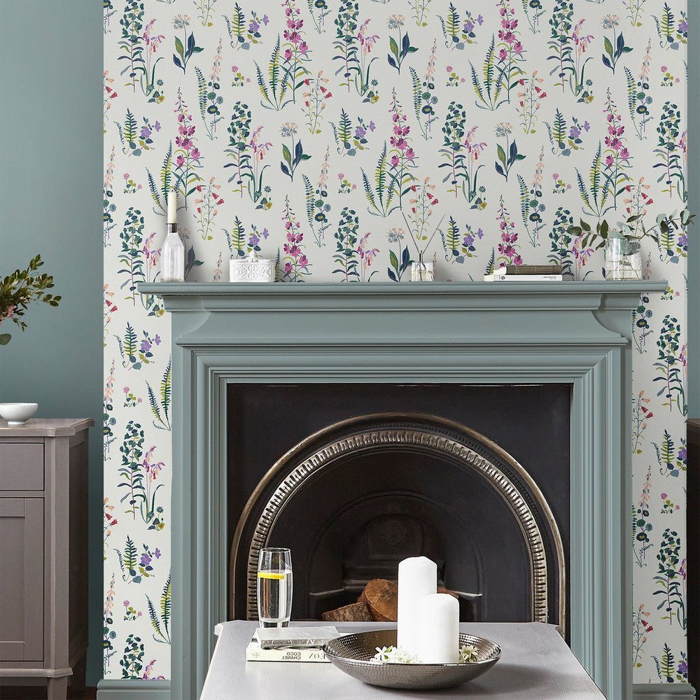 Meadowvale Sprigs Wallpaper - Violet - Laura Ashley - 127401Wallpaper199