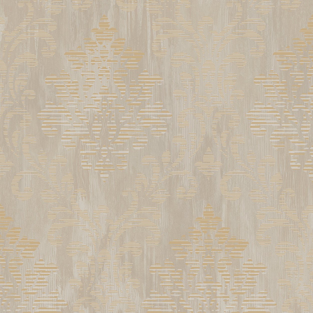 Metallic FX Rustic Damask Wallpaper - Cream / Gold - Galerie - W78179Wallpaper199