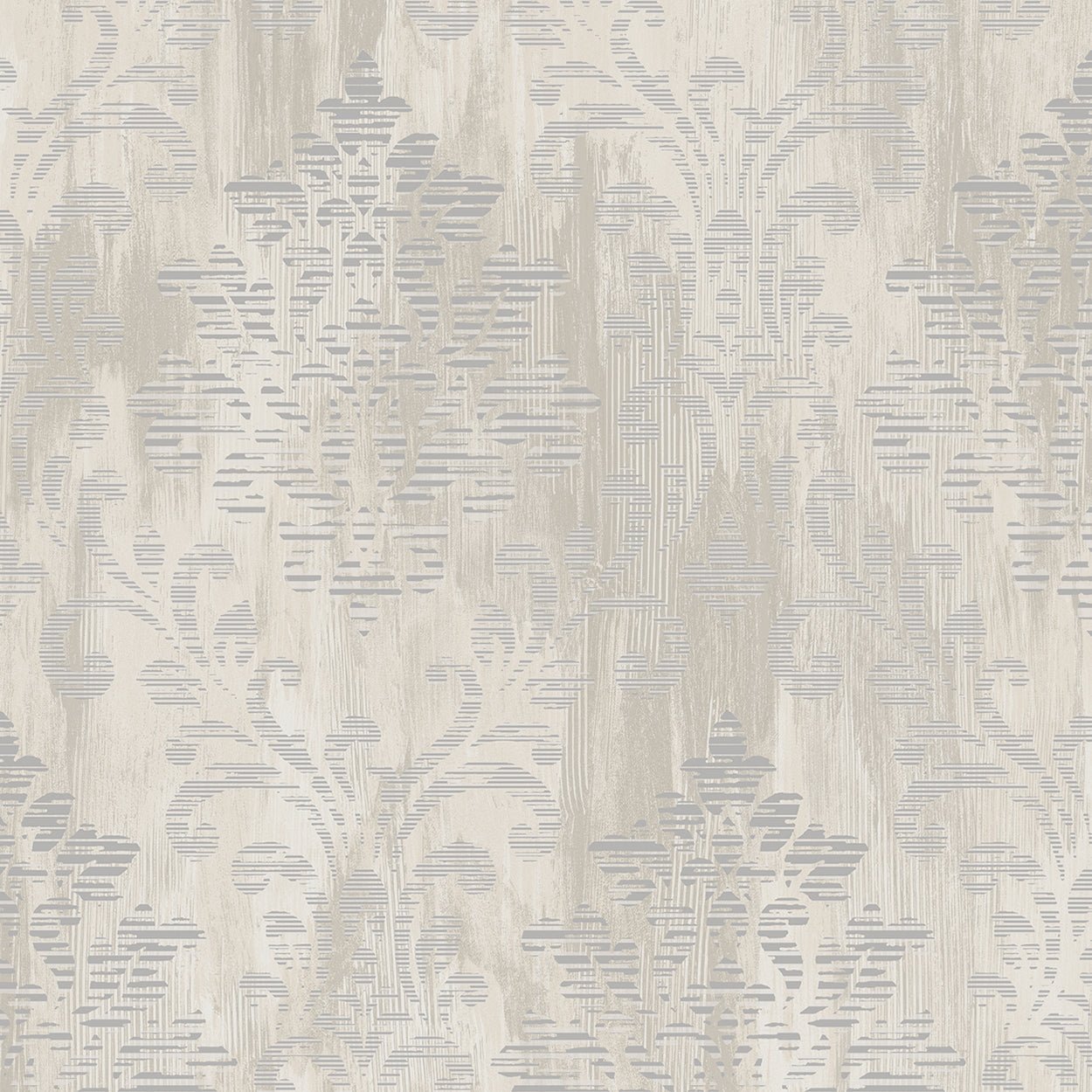 Metallic FX Rustic Damask Wallpaper - Off White / Silver - Galerie - W78180Wallpaper199