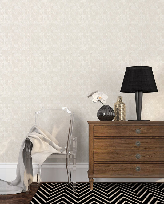 Metallic FX Tile Wallpaper - Pearl - Galerie - W78211Wallpaper199