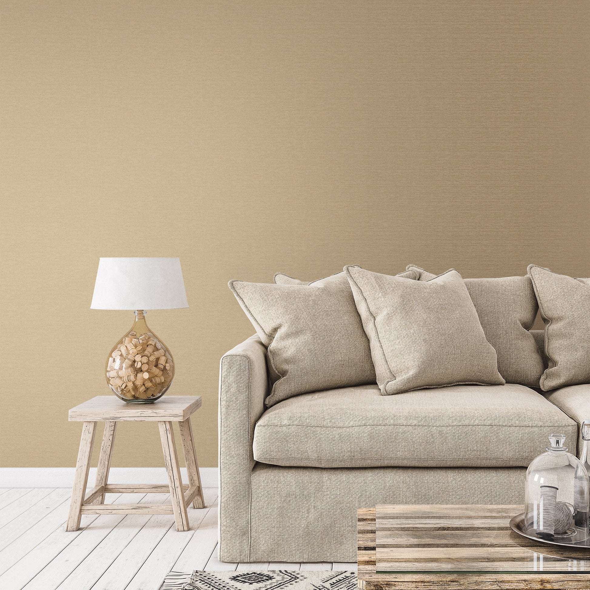 Metallic FX Weave Wallpaper - Deep Gold - Galerie - W78210Wallpaper199