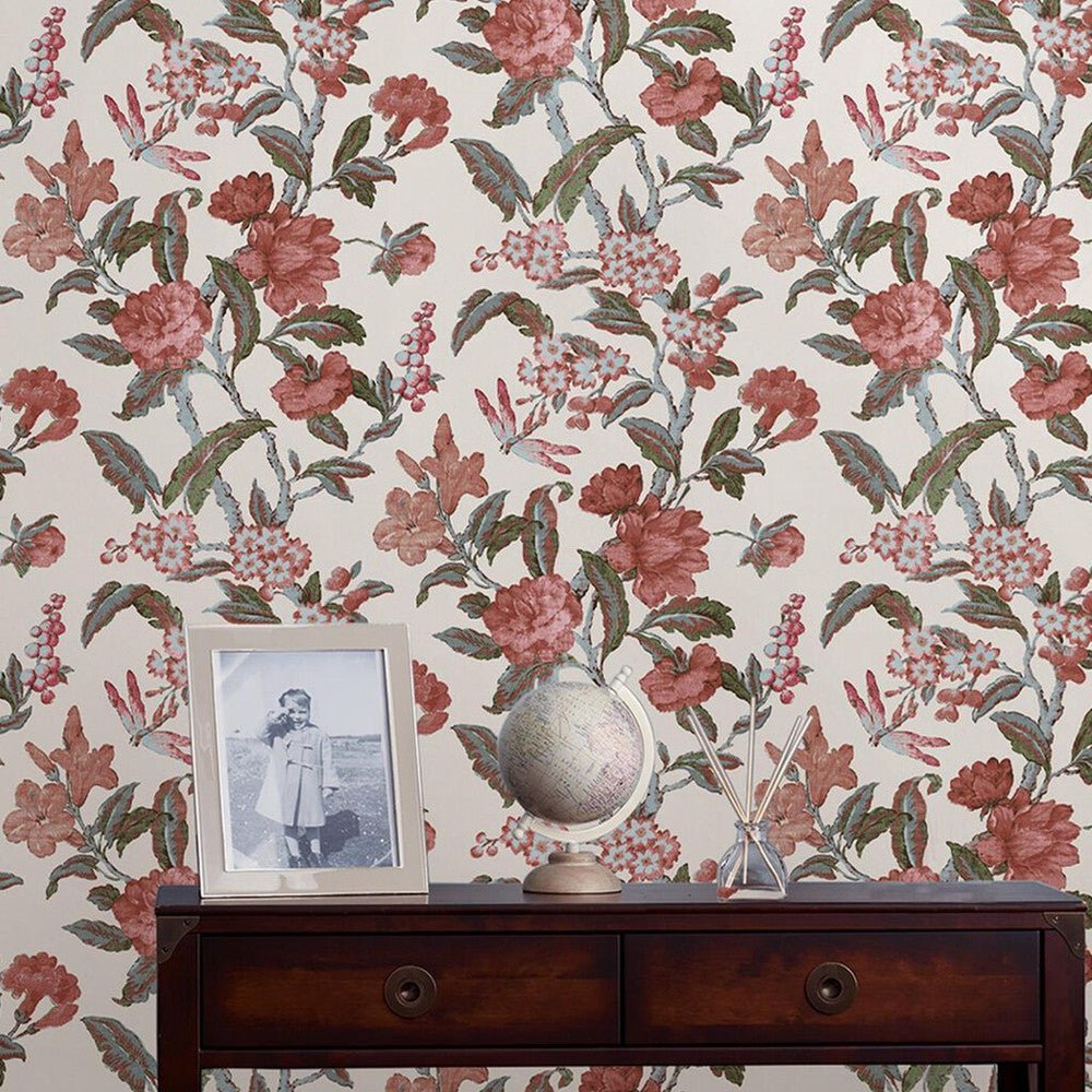 Minera Wallpaper - Crimson Red - Laura Ashley - 118488Wallpaper199