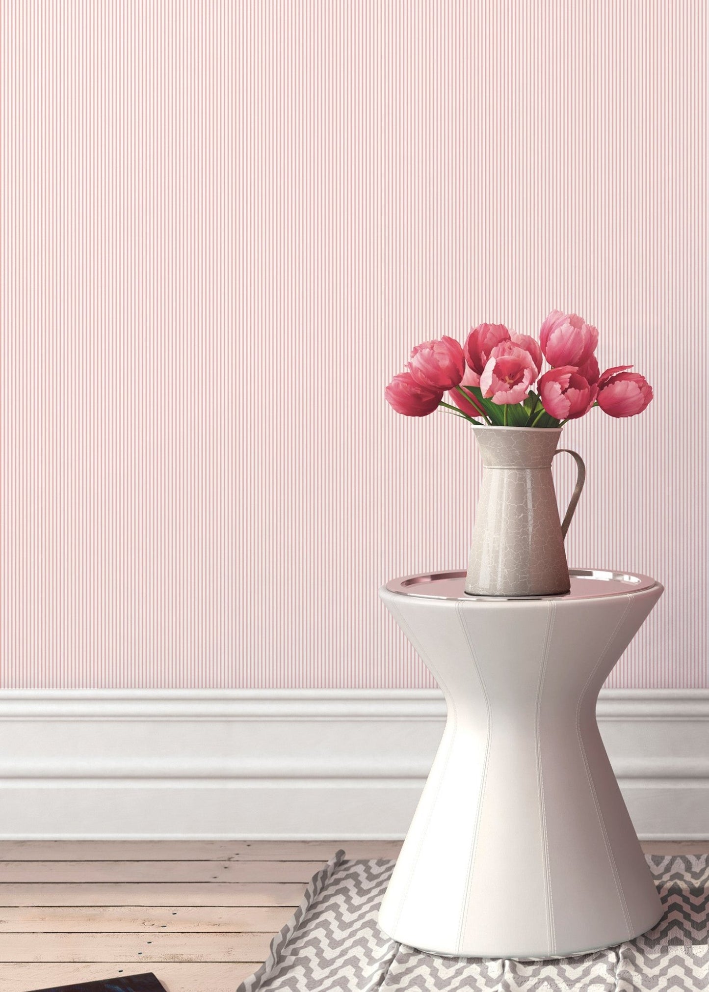 Miniatures 2 Delicate Stripe Wallpaper - Pink - Galerie - G67857Wallpaper199