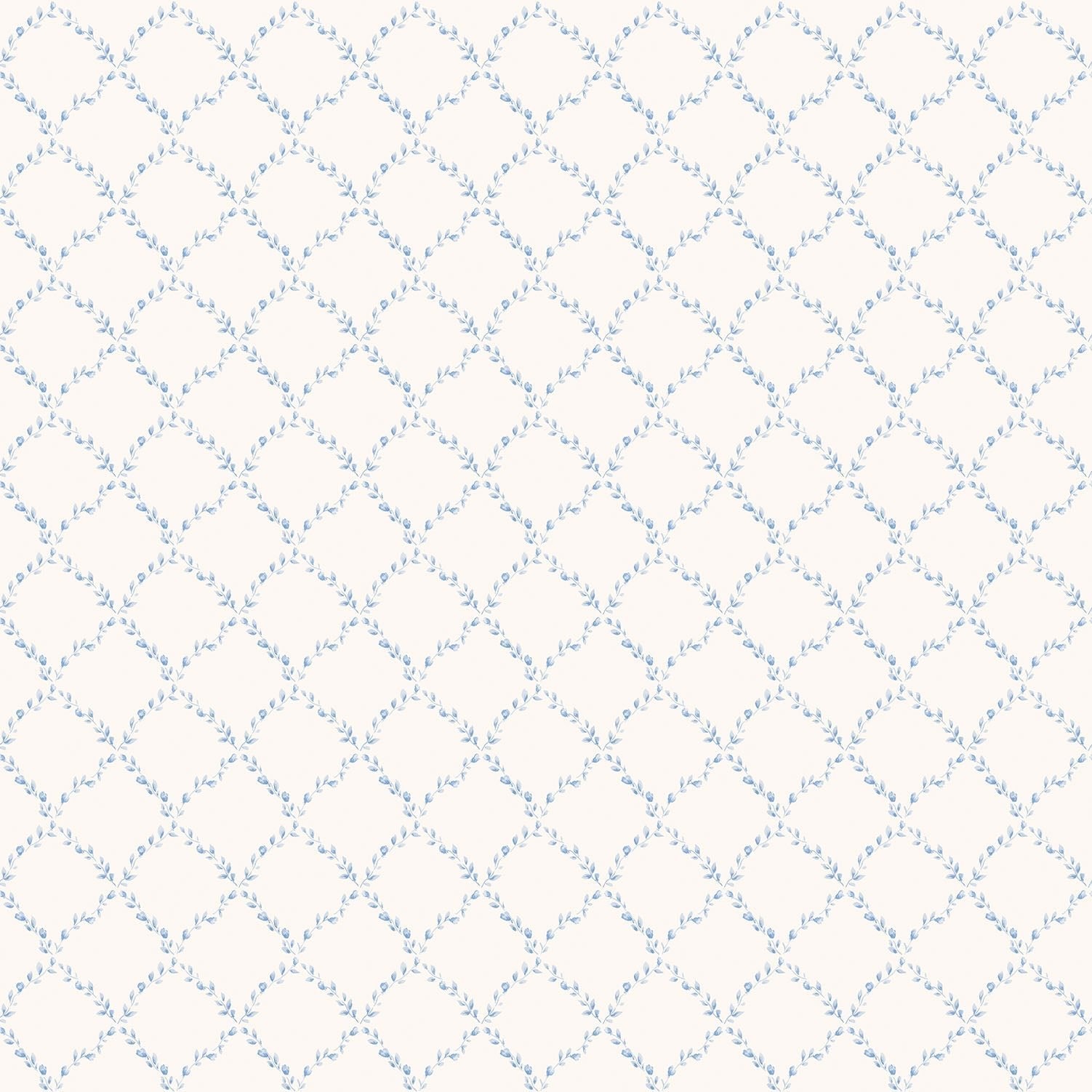 Miniatures 2 Geometric Trellis Wallpaper - Blue - Galerie - G67903Wallpaper199