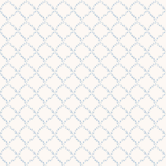Miniatures 2 Geometric Trellis Wallpaper - Blue - Galerie - G67903Wallpaper199