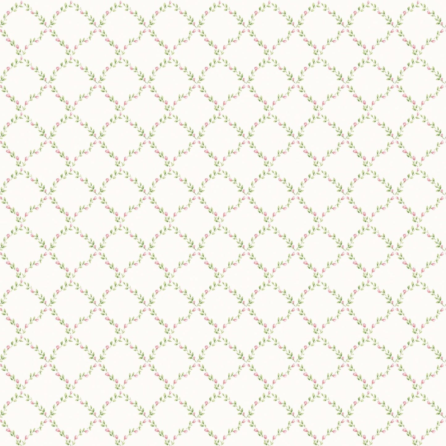 Miniatures 2 Geometric Trellis Wallpaper - Pink / Green - Galerie - G67905Wallpaper199