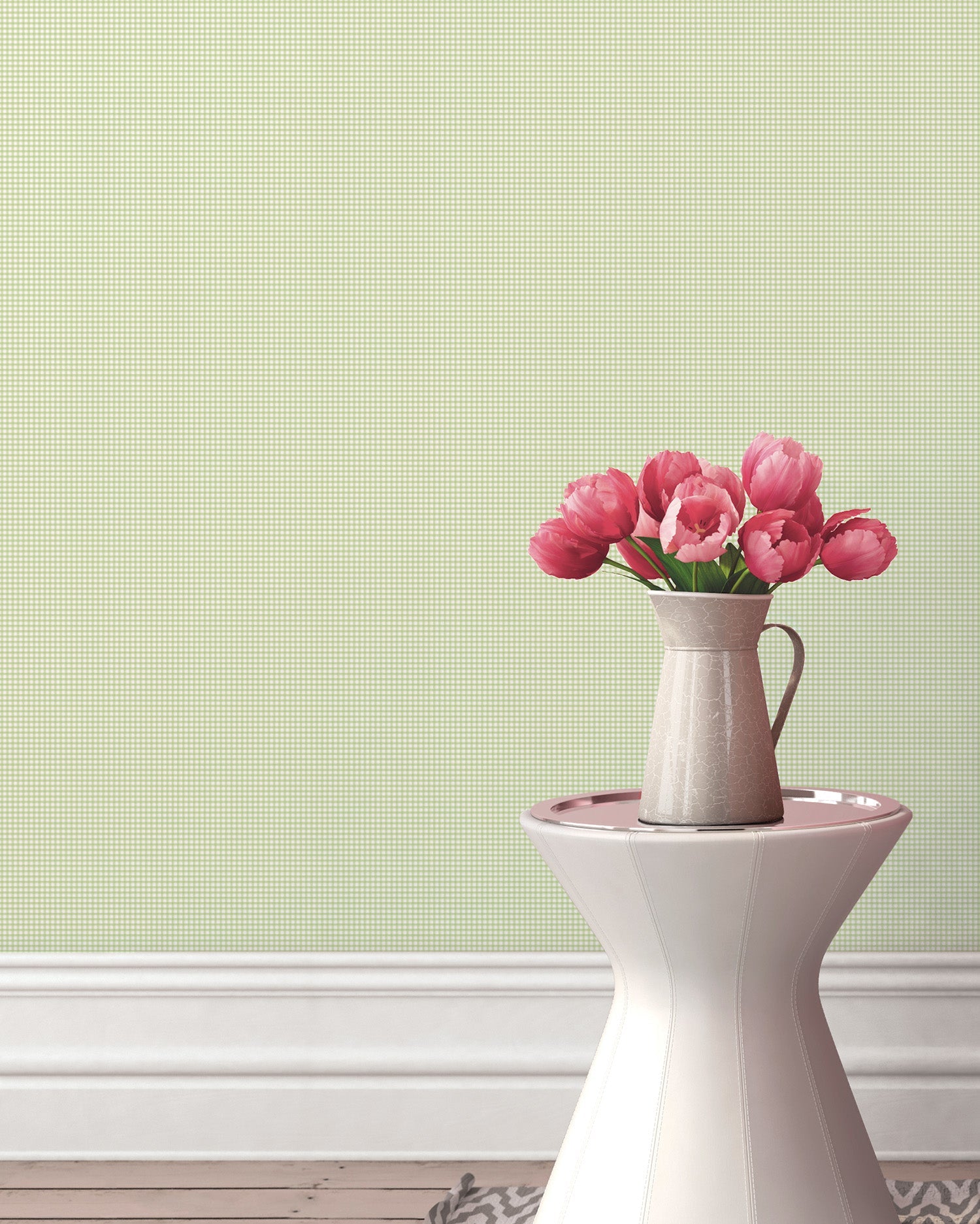 Miniatures 2 Gingham Wallpaper - Green - Galerie - G67875Wallpaper199