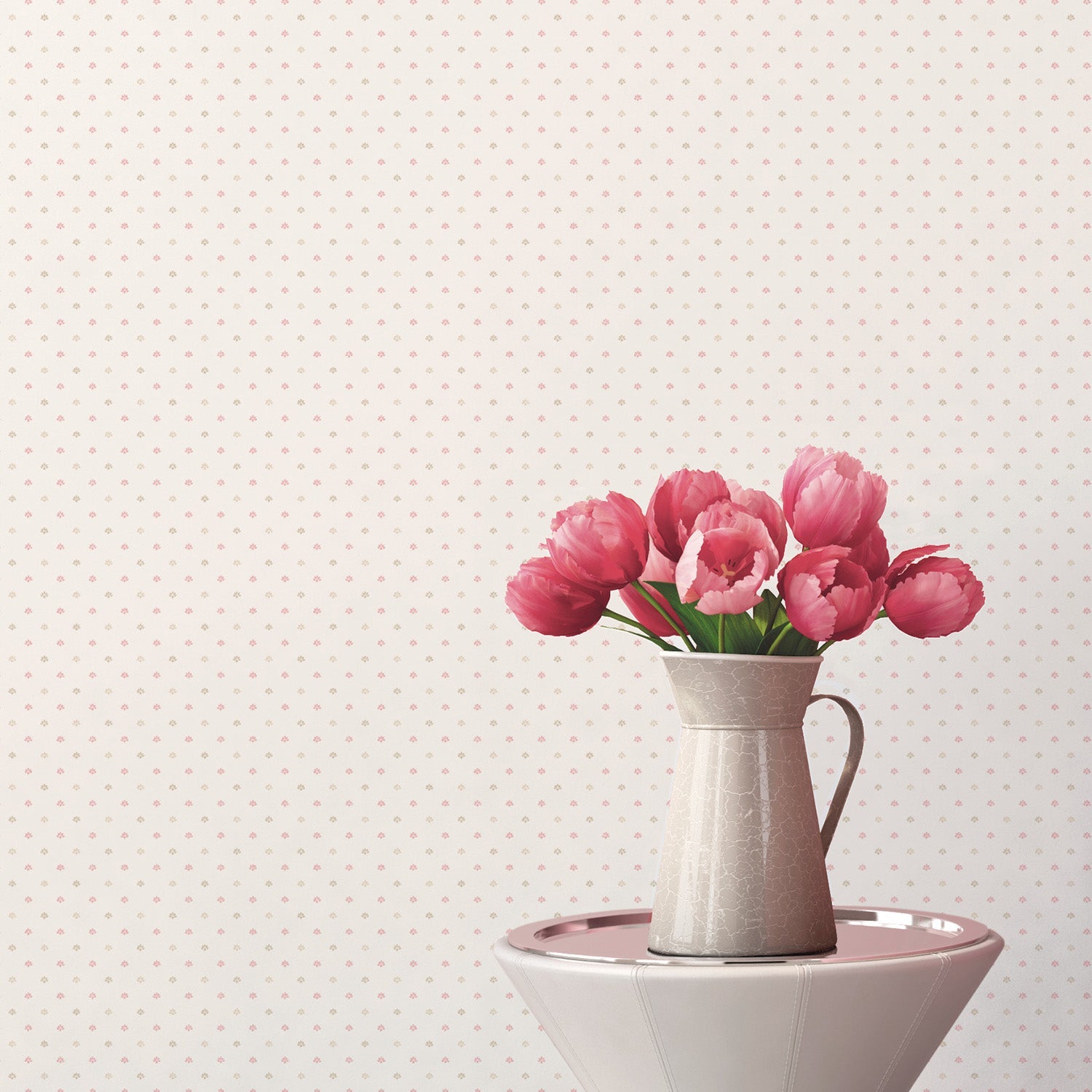 Miniatures 2 Mini Print Wallpaper - Pink / Beige - Galerie - G67900Wallpaper199