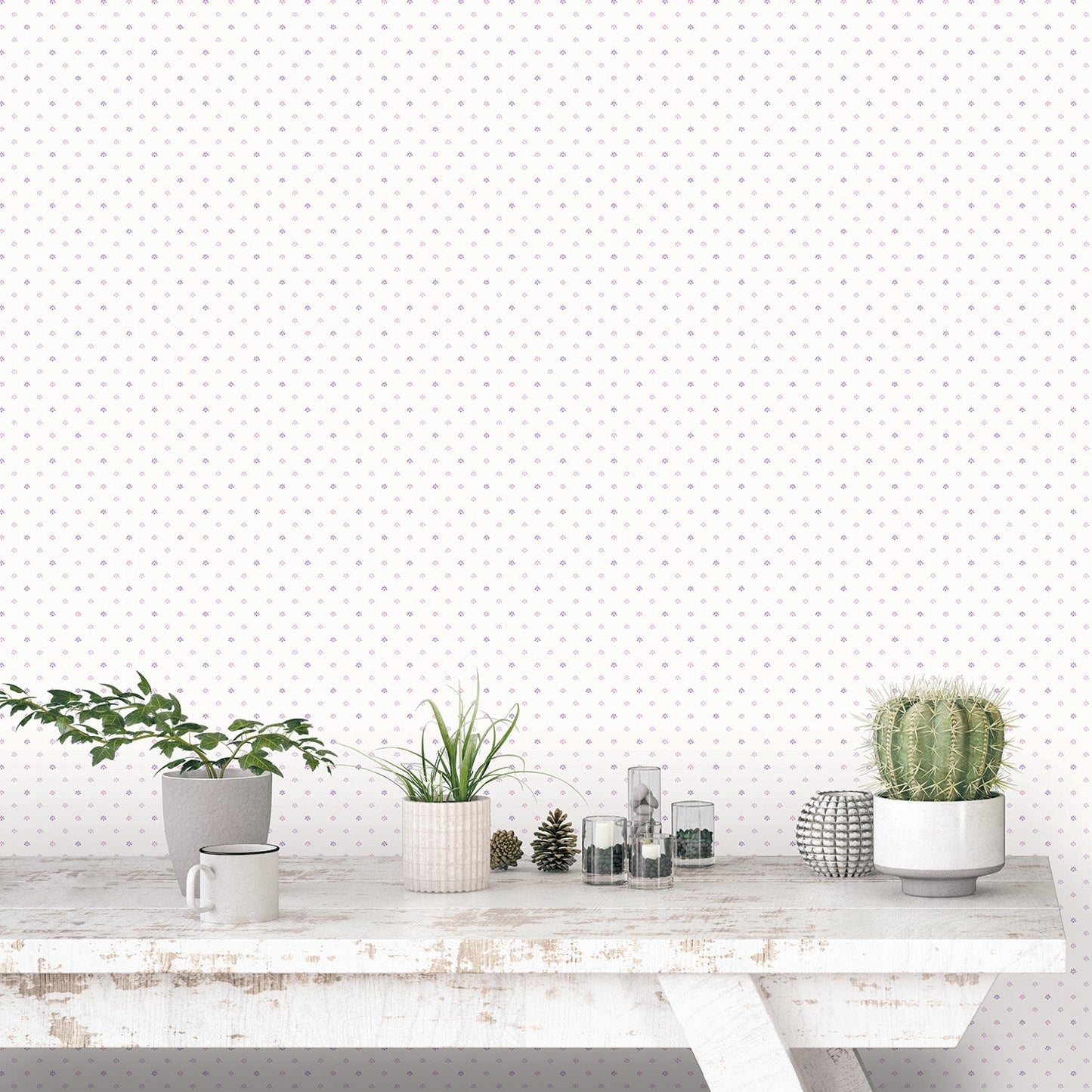 Miniatures 2 Mini Print Wallpaper - Purple / Lilac - Galerie - G67901Wallpaper199