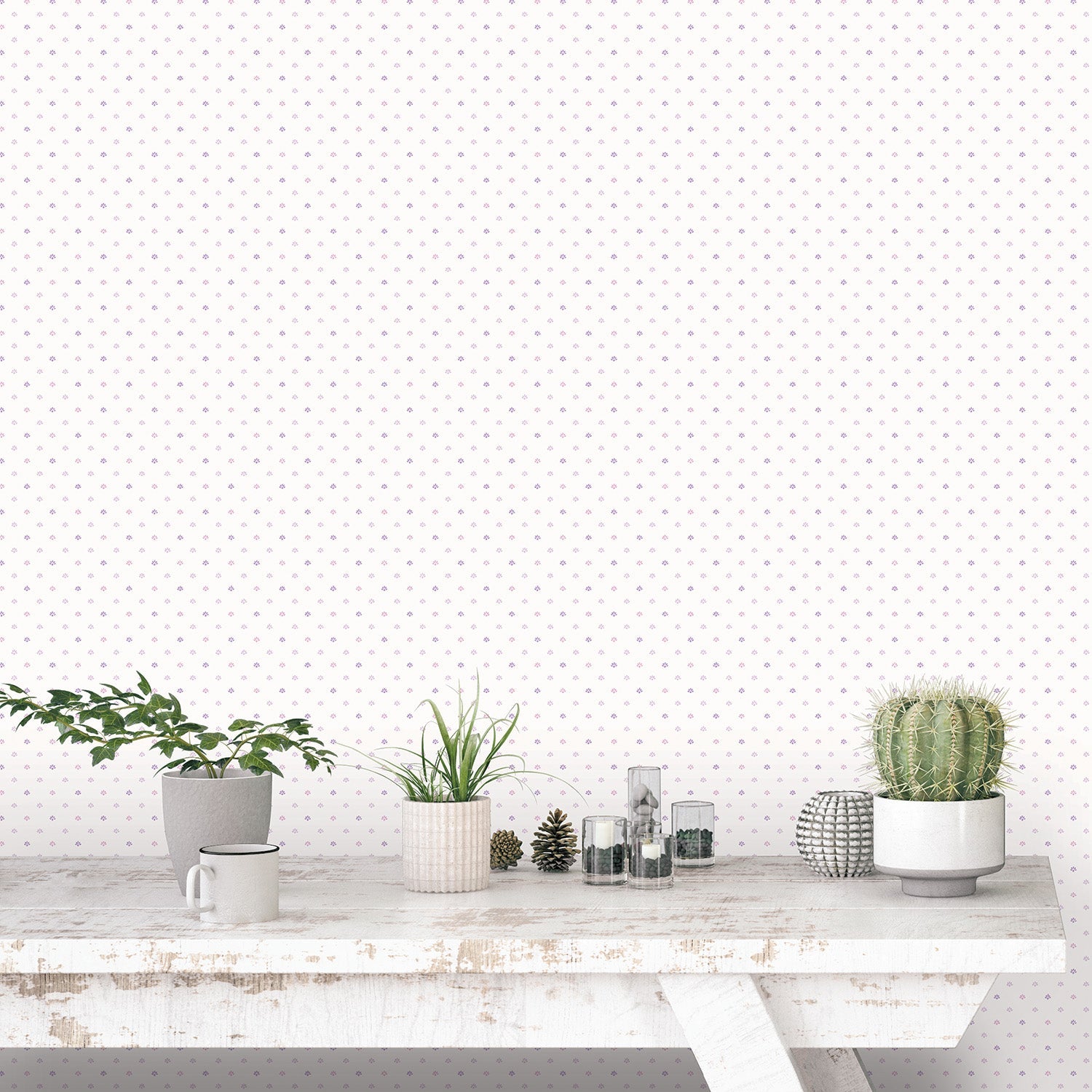 Miniatures 2 Mini Print Wallpaper - Purple / Lilac - Galerie - G67901Wallpaper199