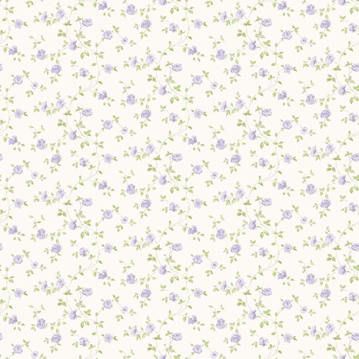 Miniatures 2 Mini Roses Wallpaper - Lilac / Green - Galerie - G67890Wallpaper199