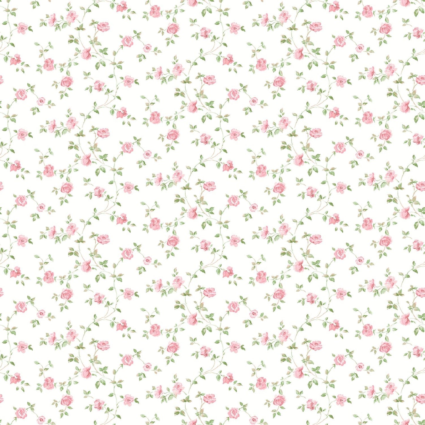 Miniatures 2 Mini Roses Wallpaper - Pink / Green - Galerie - G67889Wallpaper199