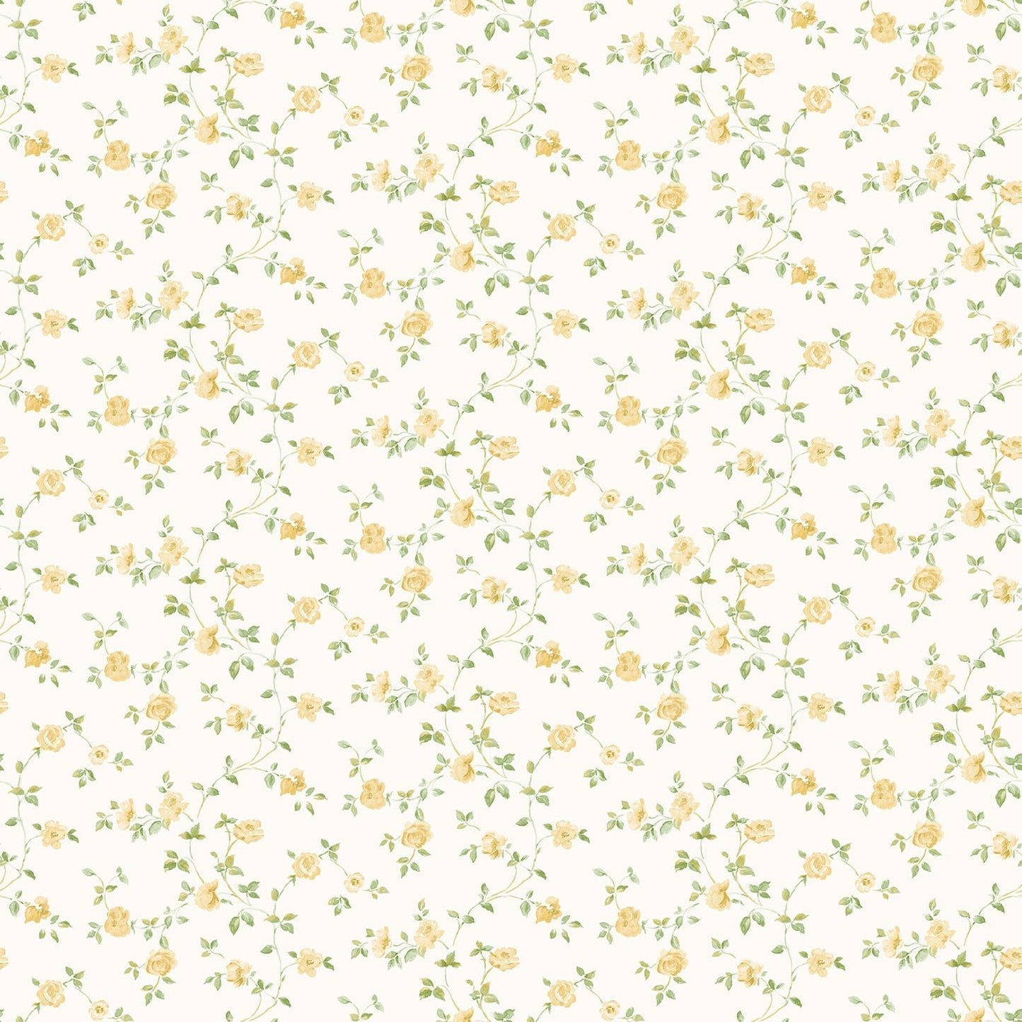 Miniatures 2 Mini Roses Wallpaper - Yellow / Green - Galerie - G67891Wallpaper199